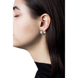 Jane Kønig - Small Chunky Hoop Matt Silber